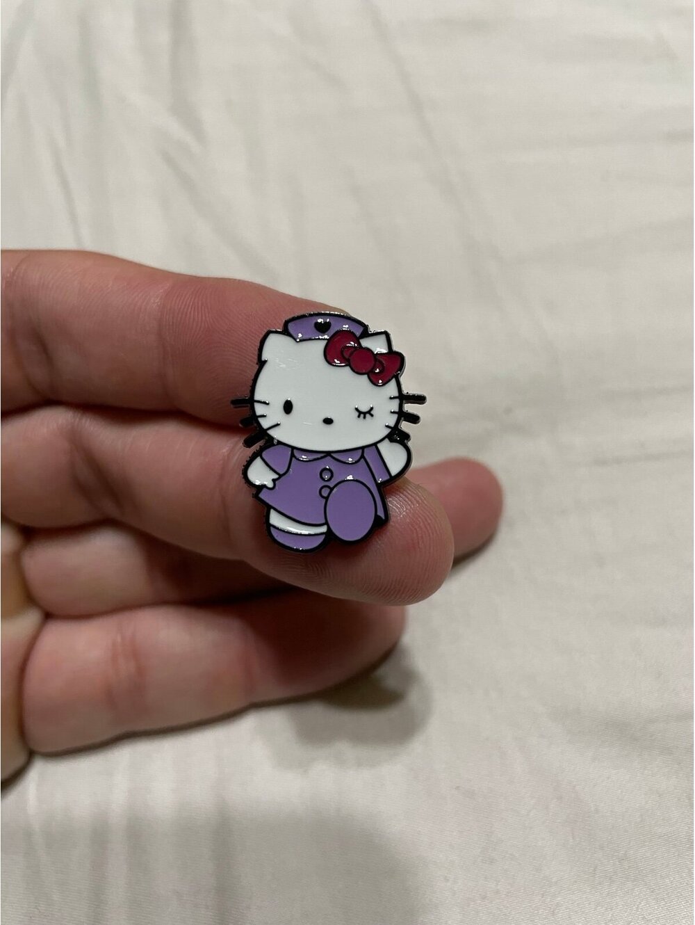 Hello kitty enamel pin brooch anime cute cartoon funny purple